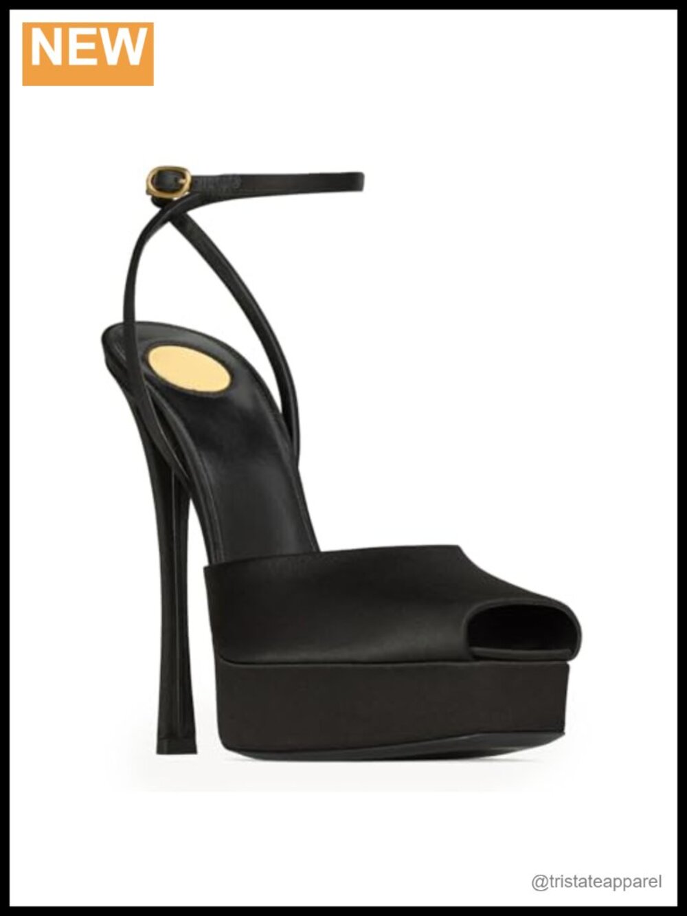 Stiletto High Heel Platform Sandals Square Open Toe Ankle Strap Backless